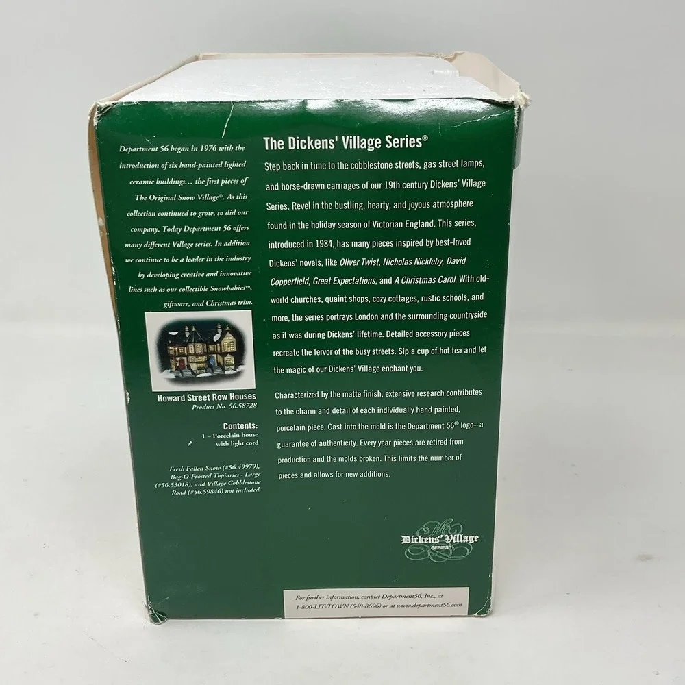 Dept 56 Dickens Village Howard Street Row Houses 56.58728 Christmas